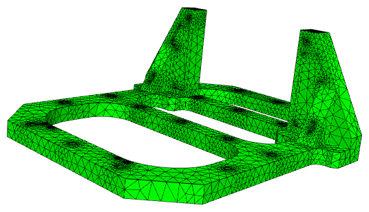 Meshed CAD part, the Netgen mesh